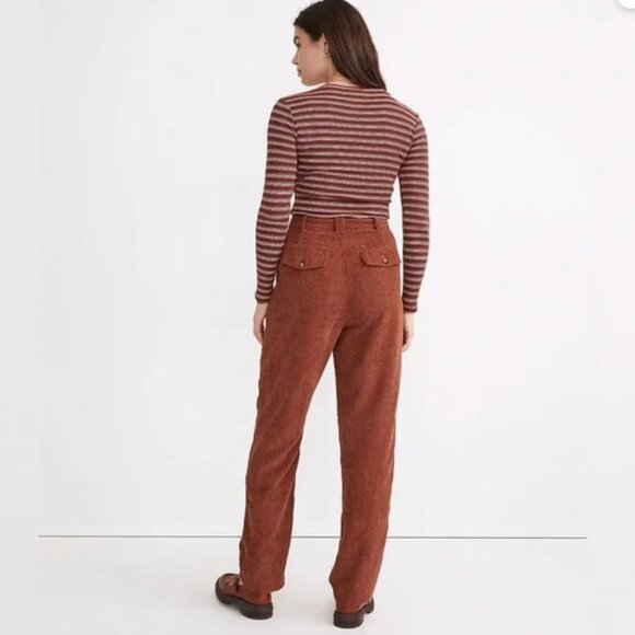 NWOT Corduroy High-Rise Tapered Pants (size 6) - Picture 3 of 6